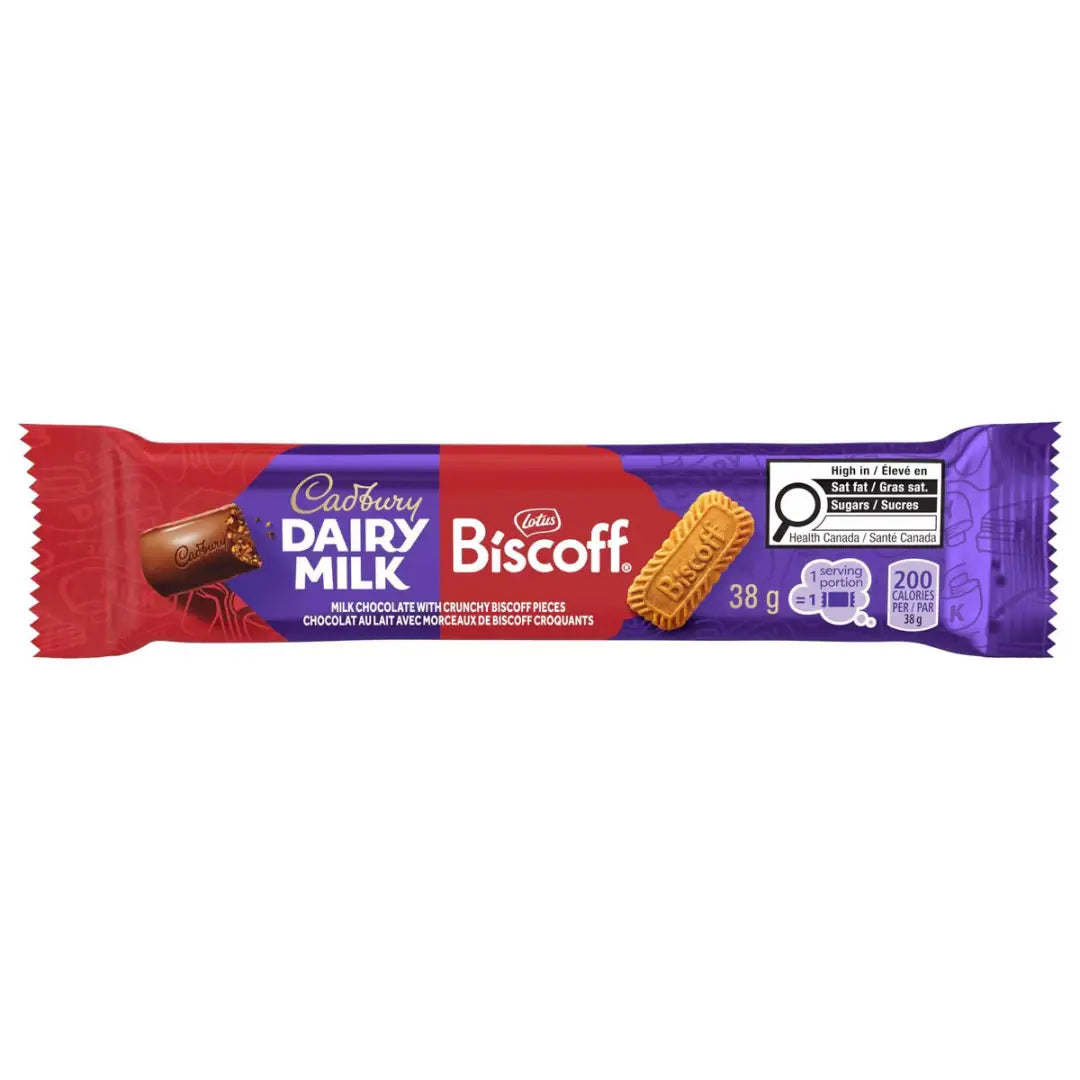 Cadbury Dairy Milk Biscoff Chocolate Bar 38g, case 24ct