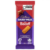 Cadbury Dairy Milk Biscoff Chocolate Bar 90g, case 21ct