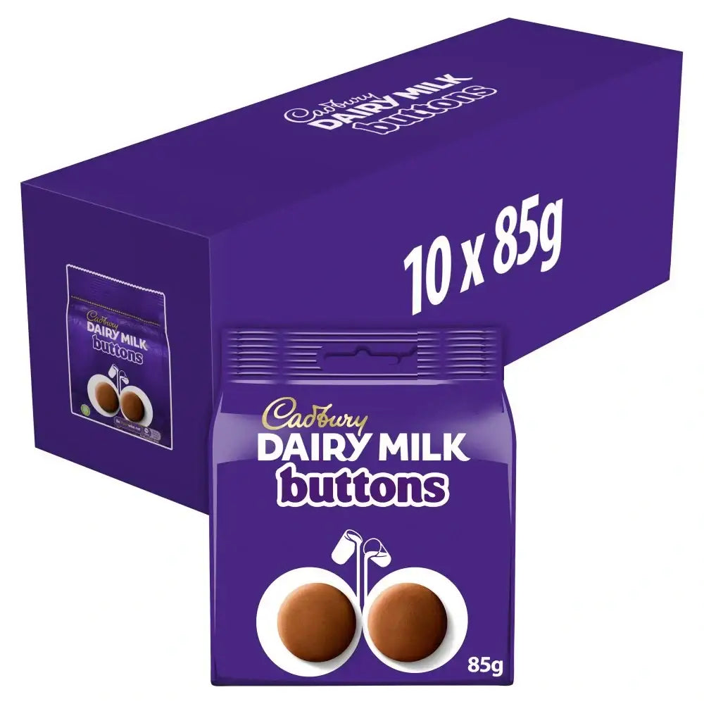CADBURY DAIRY MILK BUTTONS UK 85g bag case 10count