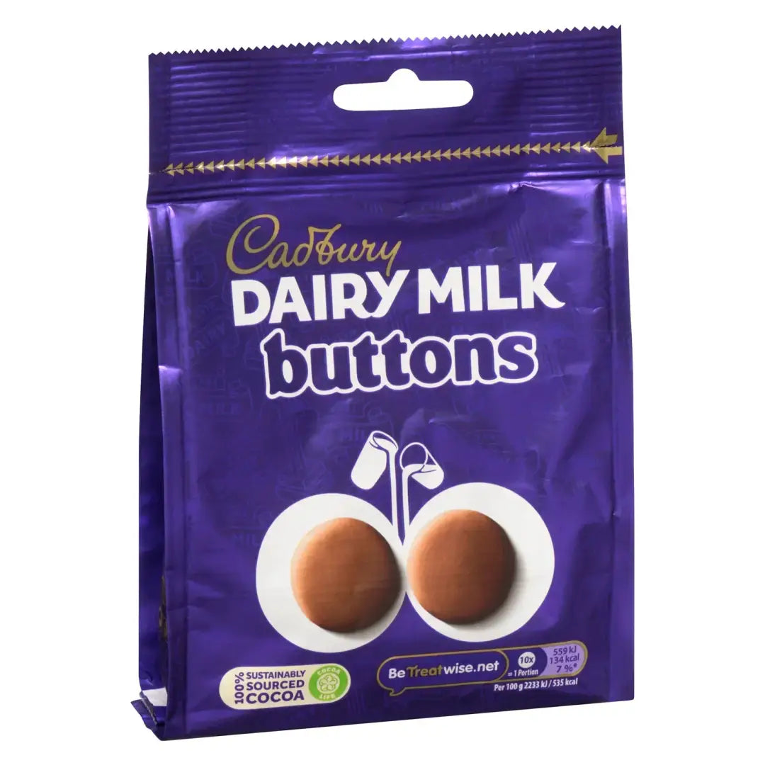 CADBURY DAIRY MILK BUTTONS UK 85g bag case 10count