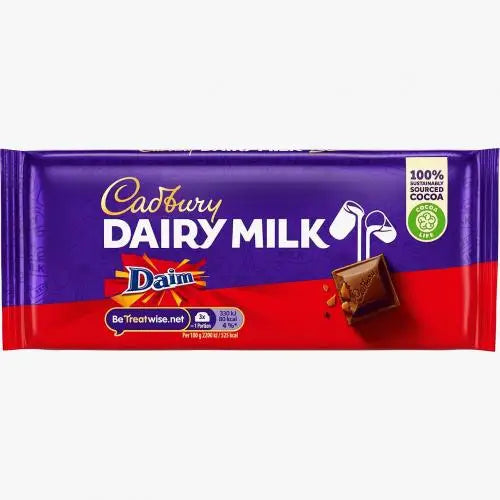 Cadbury Dairy Milk Daim UK 120g case 18ct - candy bar