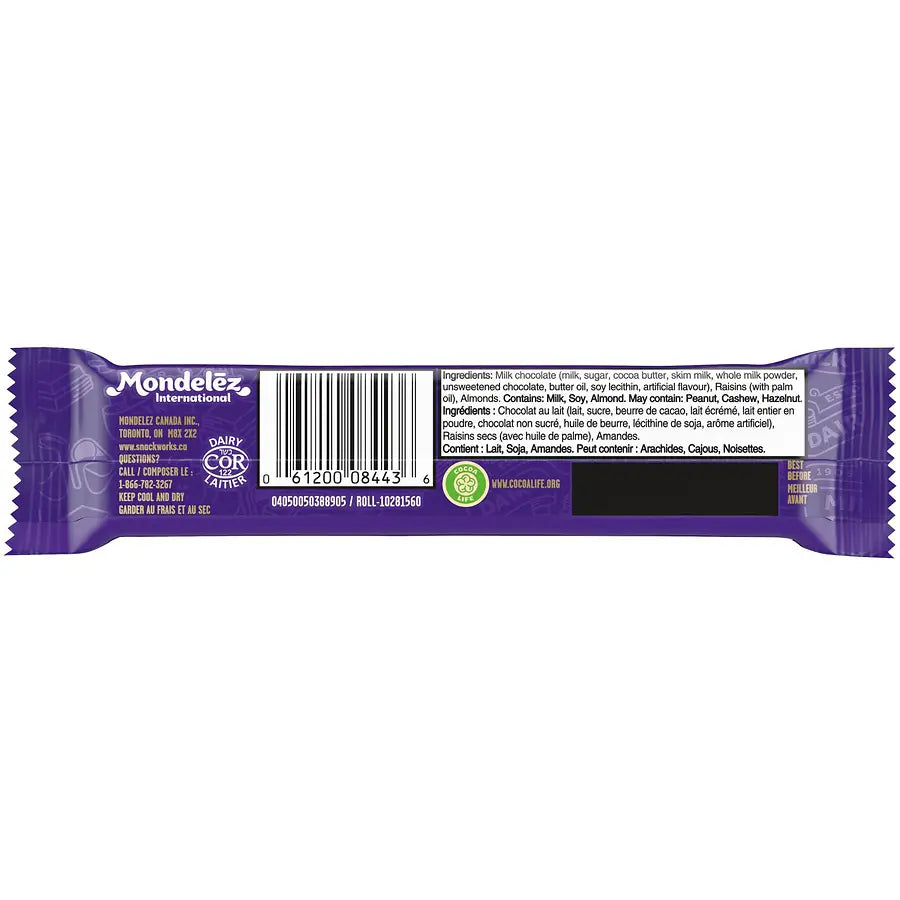 Cadbury Dairy Milk Fruit & Nut - Case 24 x 42.0 g - candy