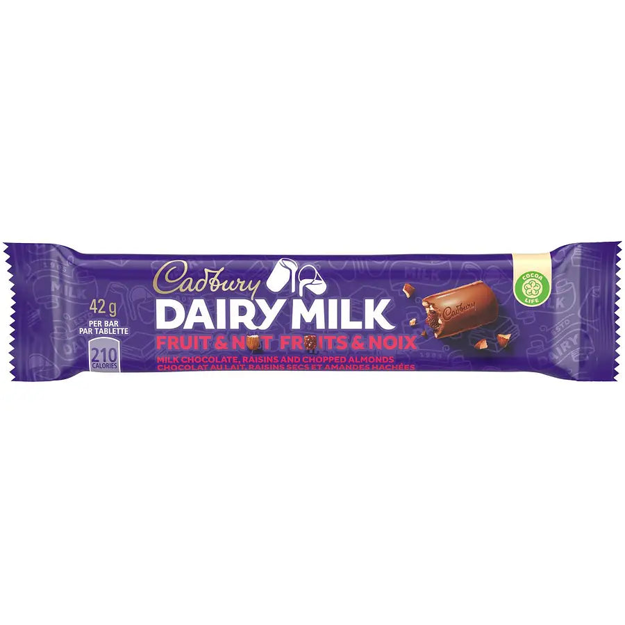Cadbury Dairy Milk Fruit & Nut - Case 24 x 42.0 g - candy