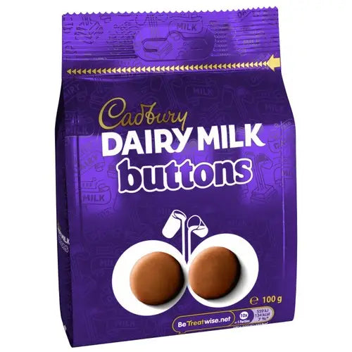 Cadbury UK Dairy Milk Giant Buttons 100g case 10 - Chocolate