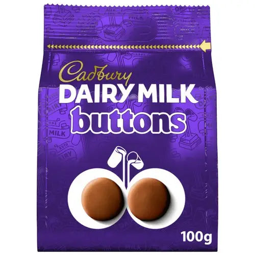 Cadbury UK Dairy Milk Giant Buttons 100g case 10 - Chocolate