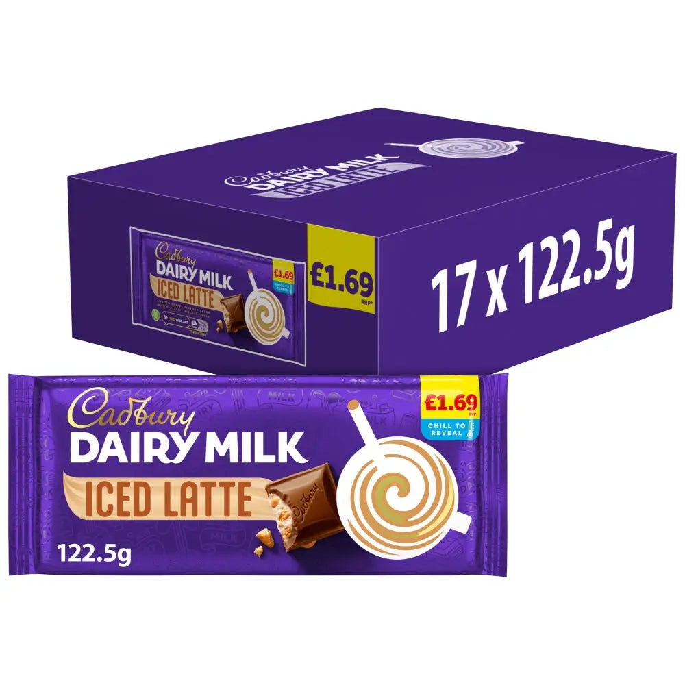 Cadbury UK Dairy Milk Iced Latte 122.5g, case 17ct
