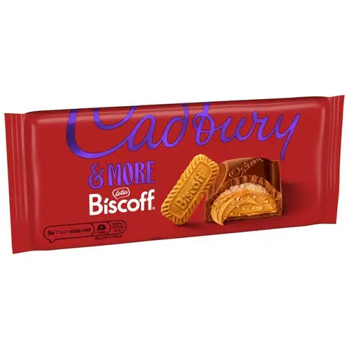 Cadbury UK Dairy Milk & More Biscoff 195g - Chocolate