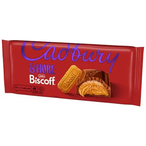 Cadbury UK Dairy Milk & More Biscoff 195g - Chocolate