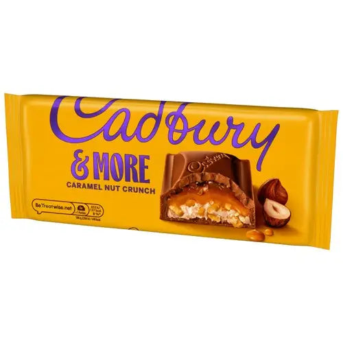 Cadbury UK Dairy Milk & More Caramel Nut Crunch 180g Case
