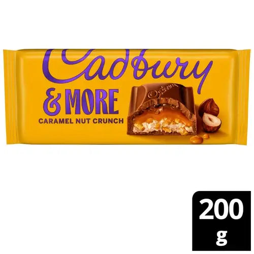 Cadbury UK Dairy Milk & More Caramel Nut Crunch 180g Case