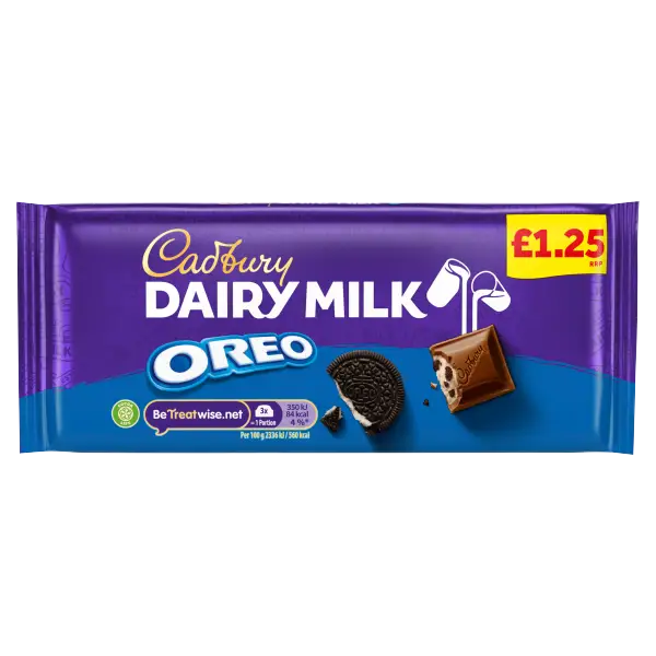 Cadbury Dairy Milk Oreo Bar UK 120g case 17ct