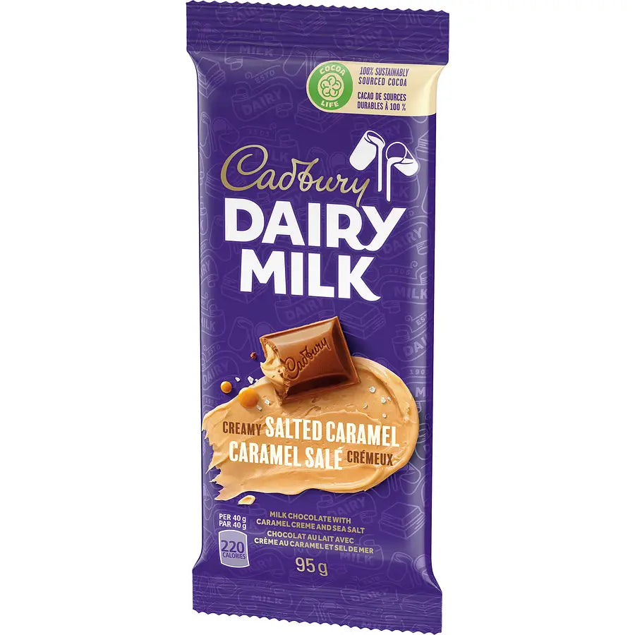 Cadbury Dairy Milk Salted Caramel Chocolate Bar - case 95 g