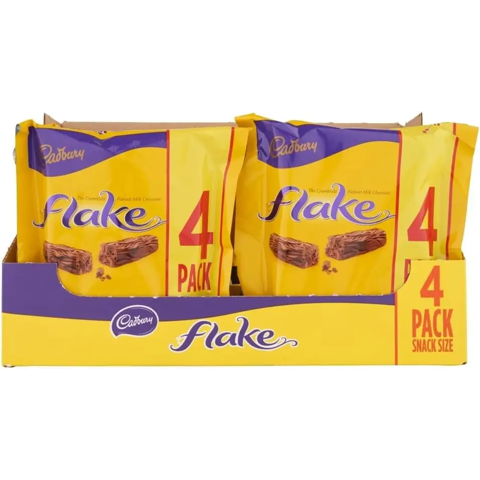 Cadbury Flake 20g x 4pack UK 80g Case of 20 - candy bar