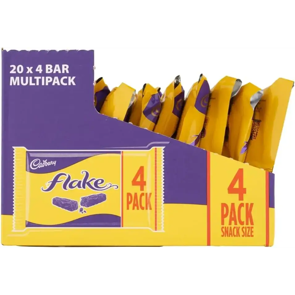 Cadbury Flake 20g x 4pack UK 80g Case of 20 - candy bar