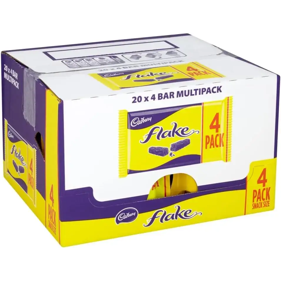 Cadbury Flake 20g x 4pack UK 80g Case of 20 - candy bar