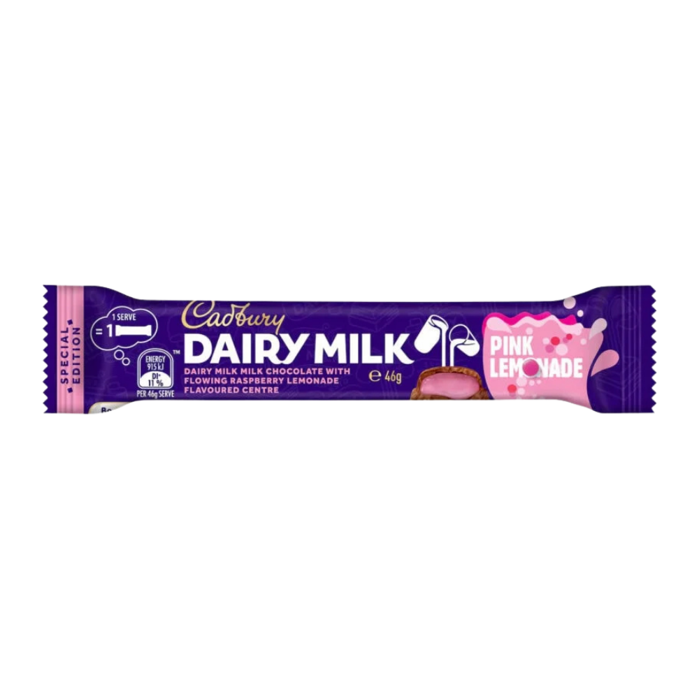 Cadbury Australia Dairy Milk Pink Lemonade- 46g case 48ct