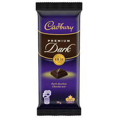 CADBURY Premium Dark Chocolate Bar 90 g Case 21 - candy bar
