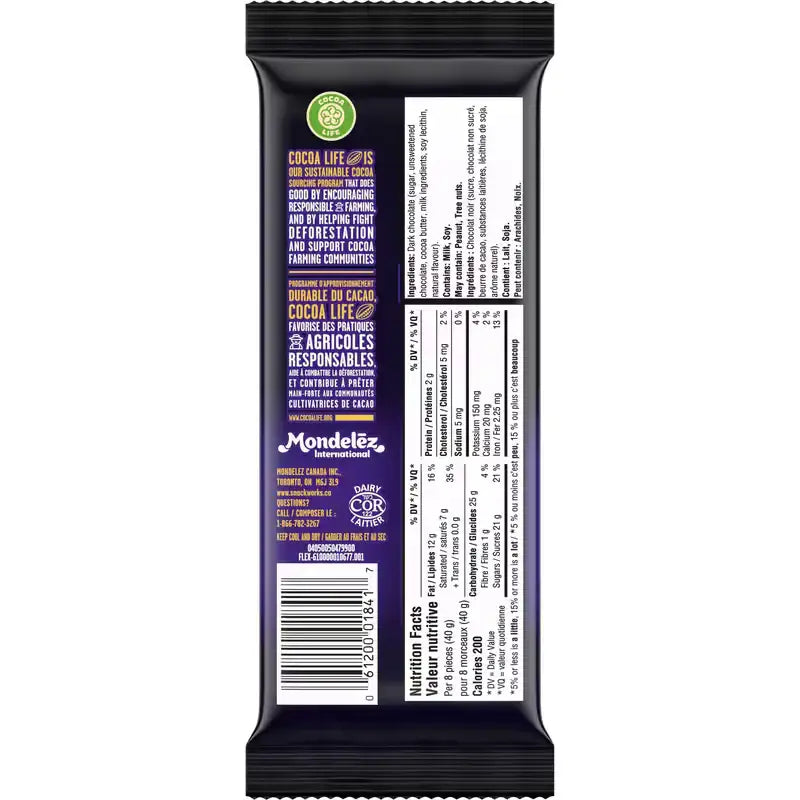 CADBURY Premium Dark Chocolate Bar 90 g Case 21 - candy bar