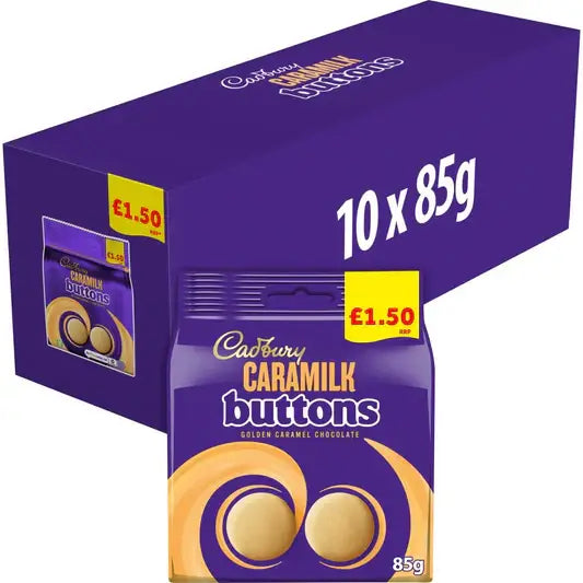 Cadbury® Caramilk Buttons UK bag 85g case 10ct - candy