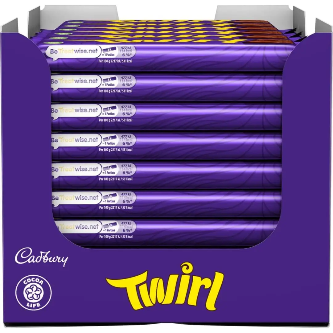 Cadbury Twirl Bar 43 g case 48 - candy Bar