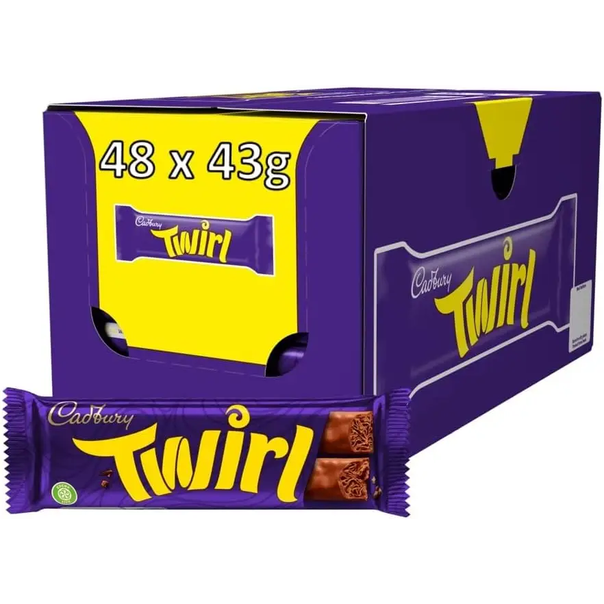 Cadbury Twirl Bar 43 g case 48 - candy Bar