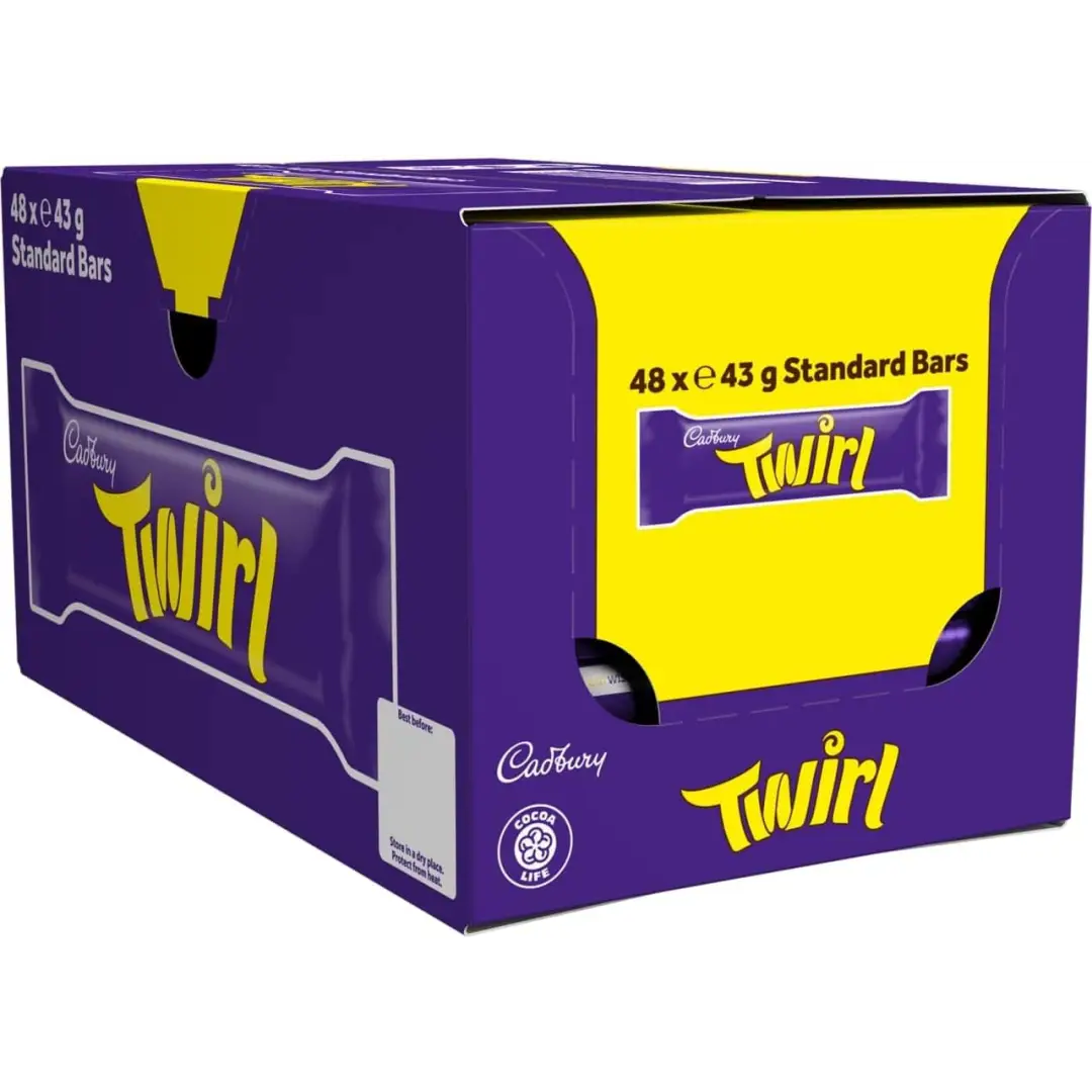 Cadbury Twirl Bar 43 g case 48 - candy Bar