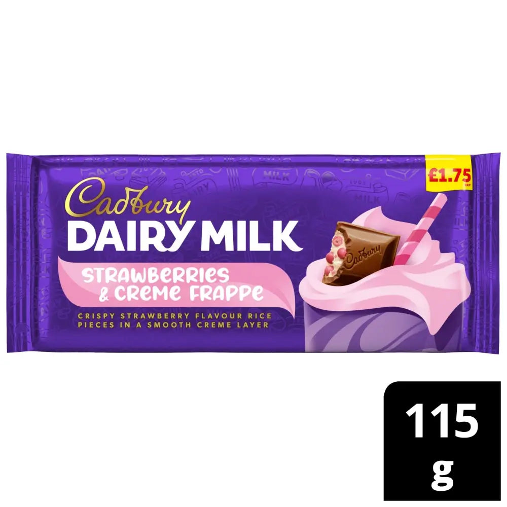 Cadbury UK Dairy Milk Strawberries & Creme Frappe Chocolate