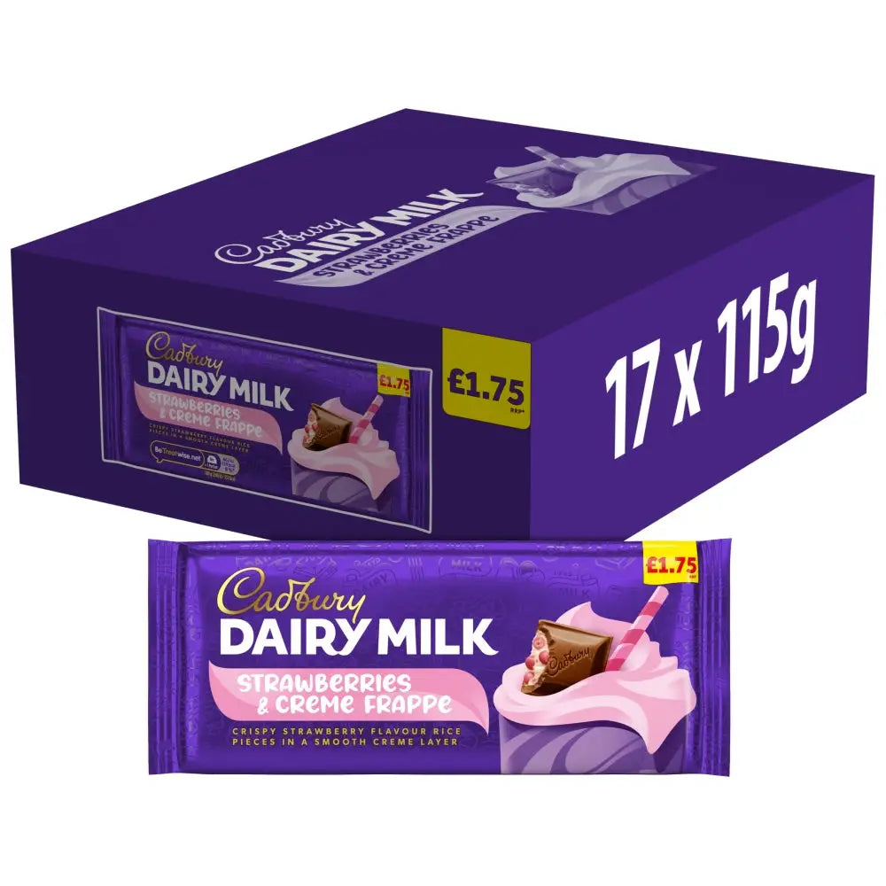 Cadbury UK Dairy Milk Strawberries & Creme Frappe Chocolate