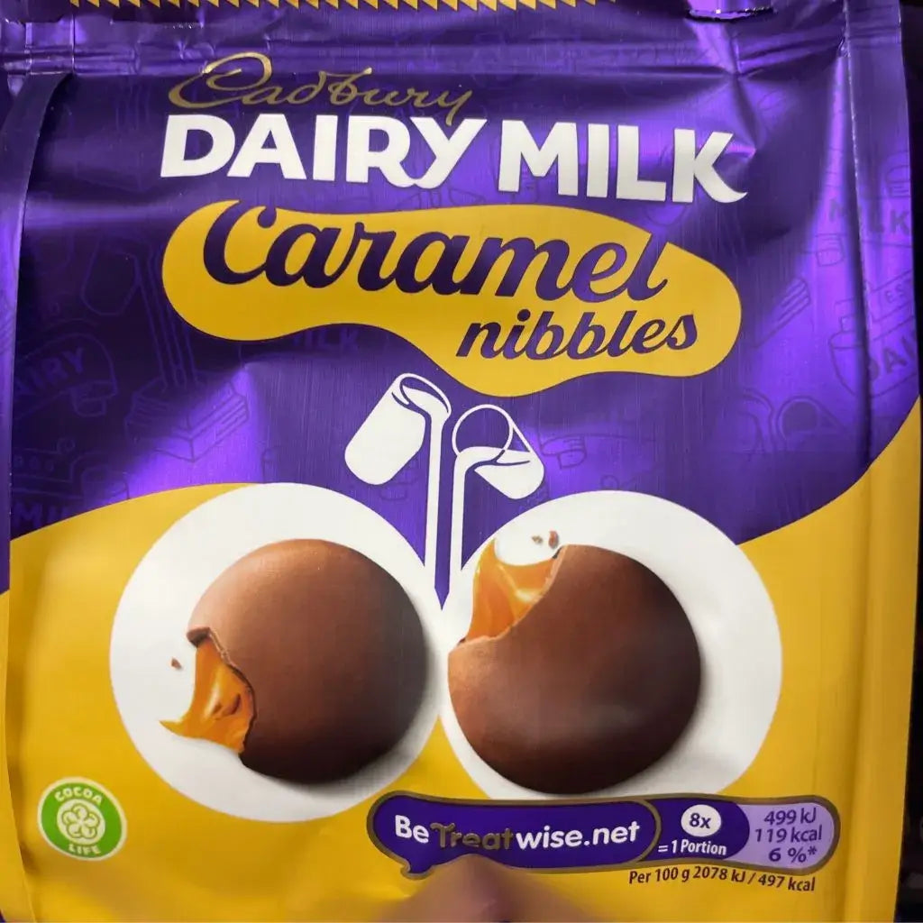 Cadbury’s Caramel Nibbles UK 85g case of 10 - candy