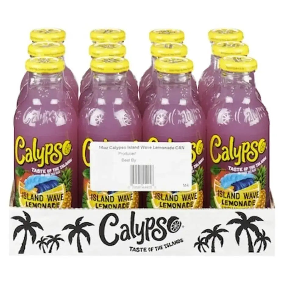 Calypso Island Wave Lemonade 16 Fl Oz Glass Bottles Case