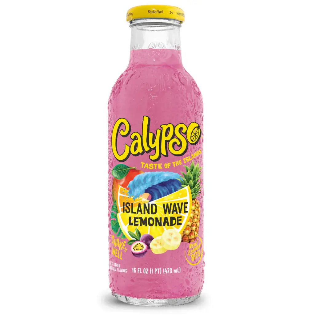 Calypso Island Wave Lemonade 16 Fl Oz Glass Bottles Case