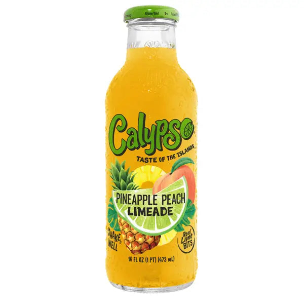Calypso Pineapple Peach Limeade Glass Bottles 473ml Case