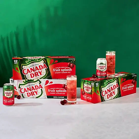 Canada Dry Fruit Splash Zero Sugar - 12 Fl. Oz./355mL case