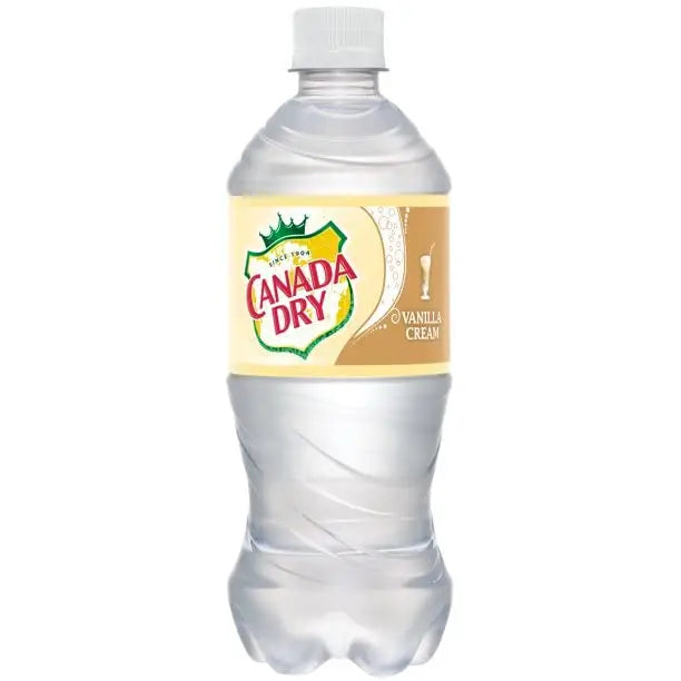 Canada Dry Vanilla Cream Soda 20oz Bottle pack of 24