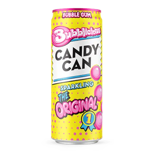 Candy Can Bubblicious Bubblegum Soda 330mL Case of 12