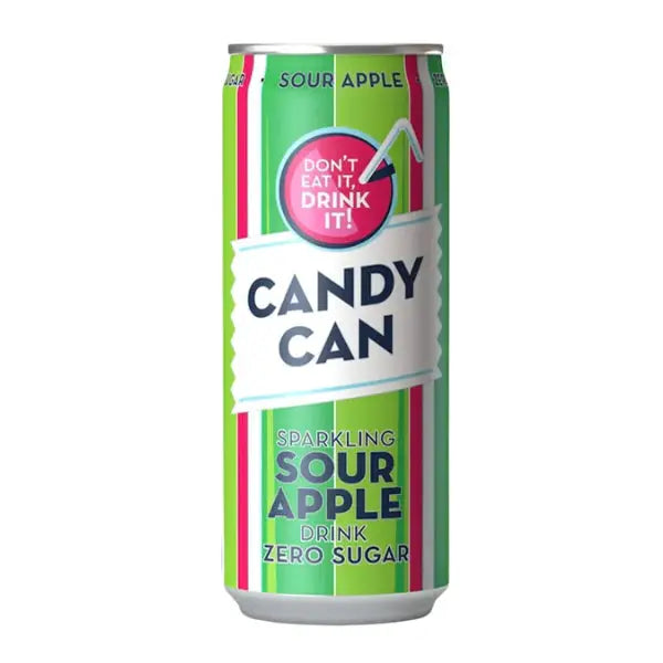 CANDY CAN - SOUR APPLE SPARKLING DRINK 12x330 ML - beverages