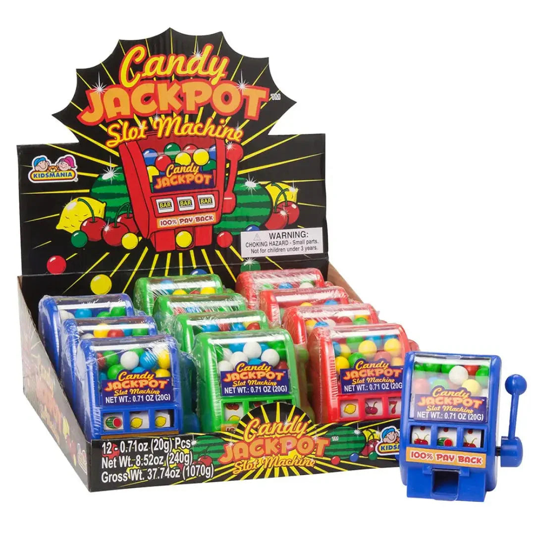 CANDY JACKPOT SLOT MACHINE CANDY DISPENSER GW - novelties Main image