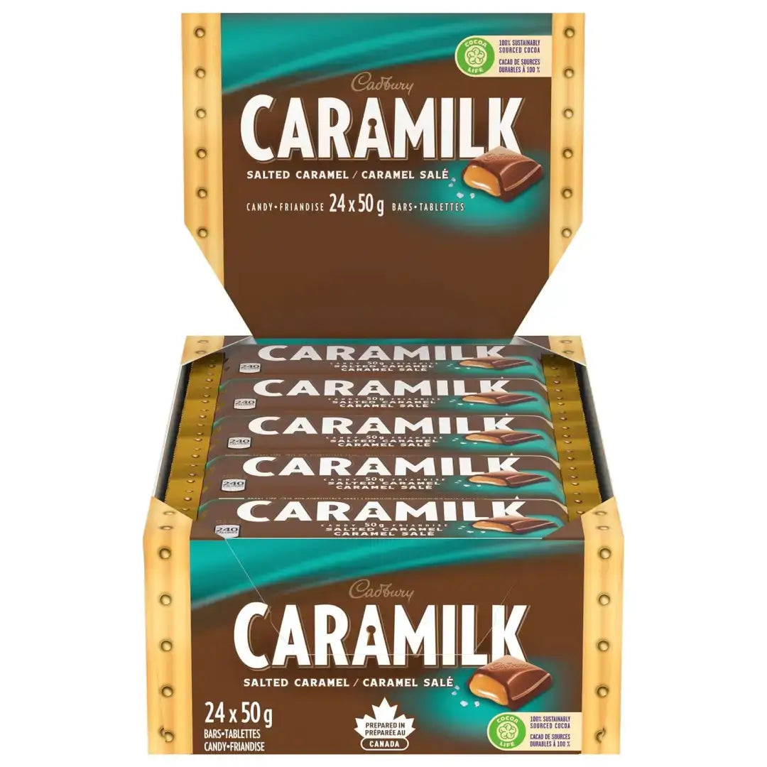 CARAMILK Salted Caramel Chocolate Bar 50 g 24 ct - candy bar