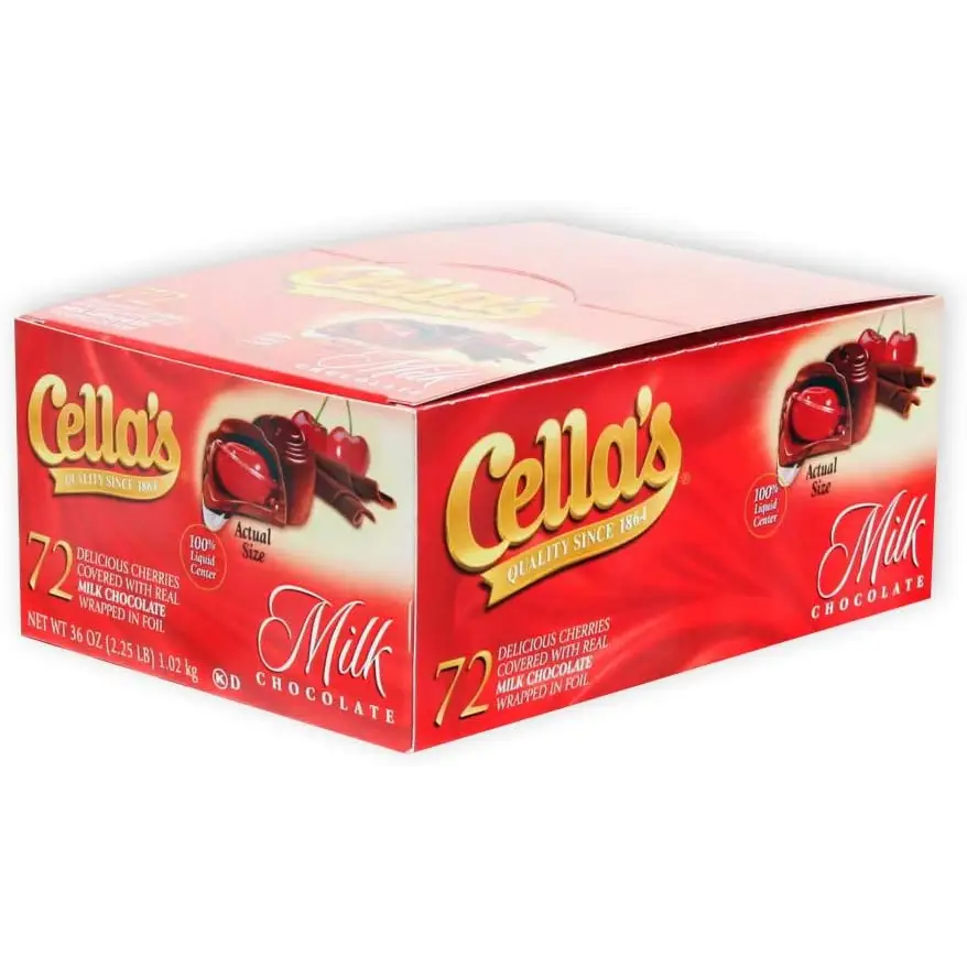 CELLA’S CHOCOLATE COVERED CHERRIES 72ct - chocolate