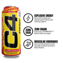 Cellucor C4 Energy Drink Starburst Cherry Carbonated Sugar