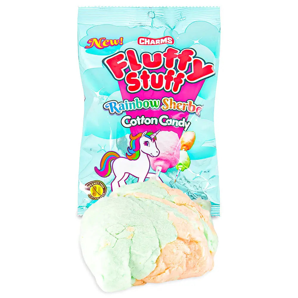 Charms Fluffy Stuff Rainbow Sherbet Cotton Candy 60g Case