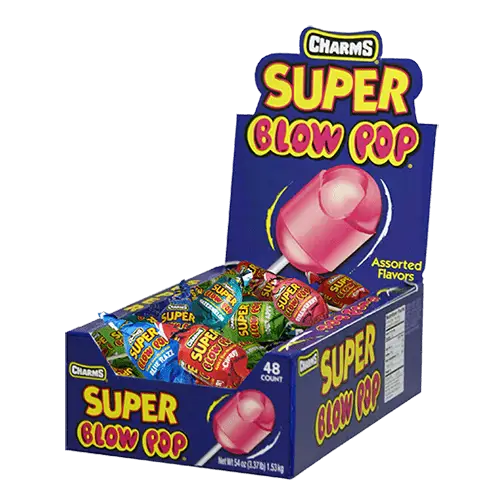 Charms Super Blow Pop Assorted GW- case 36ct - lollypop