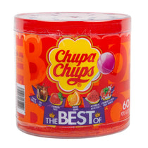 CHUPA CHUPS ASSORTED THE BEST OF 60 COUNT TUB - lollipops