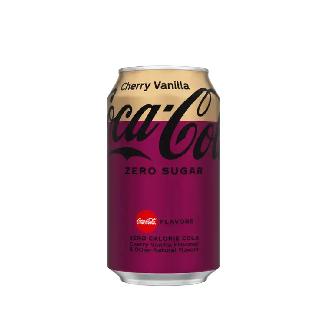 Coca Cola Cherry Vanilla Zero Soda 12 fl oz cans 12 pack