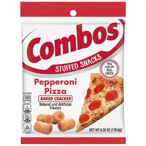 Combos Pepperoni Pizza Cracker 6.3oz - Snacks - Crackers