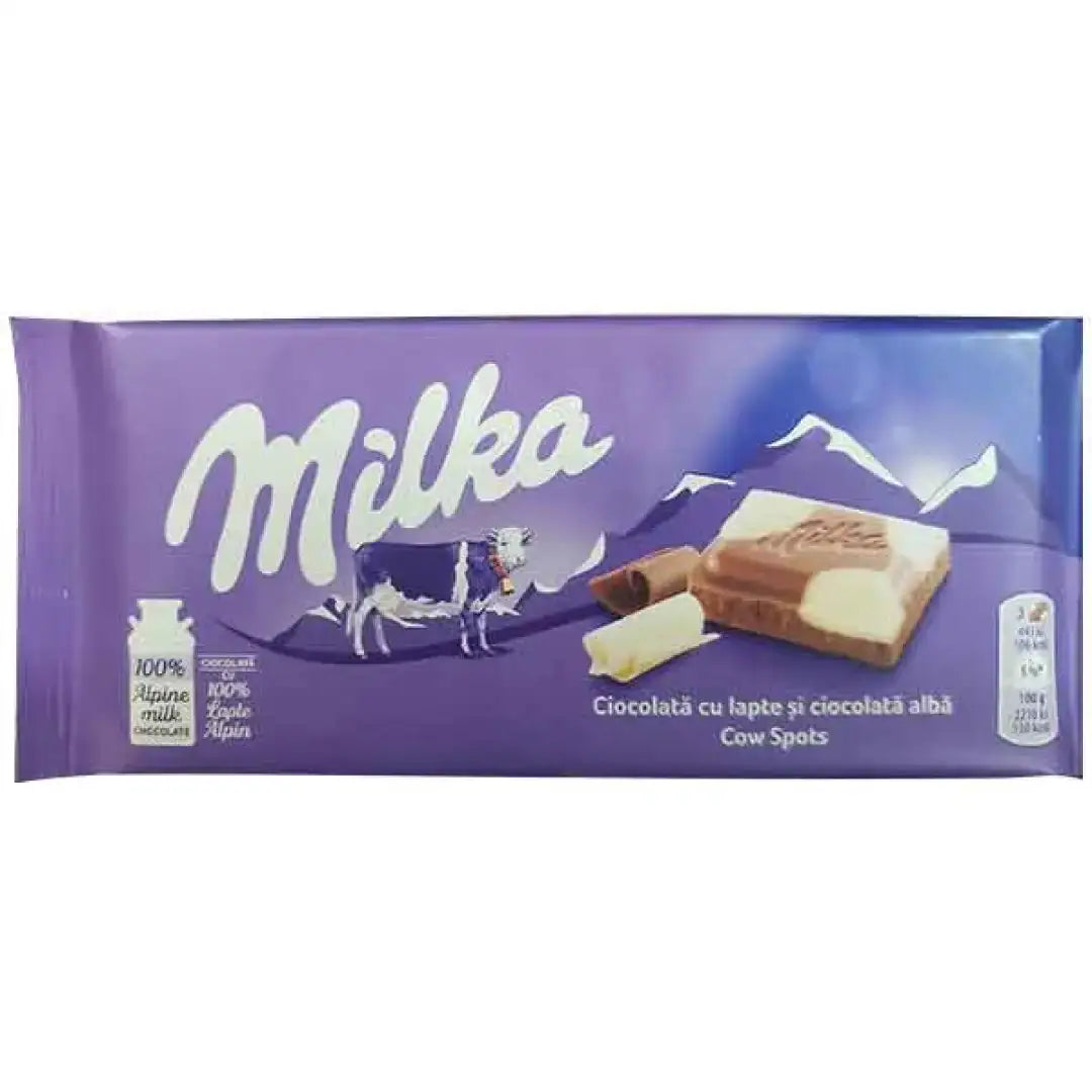 HAPPY COW MILK/WHITE CHOC -100g Case 24