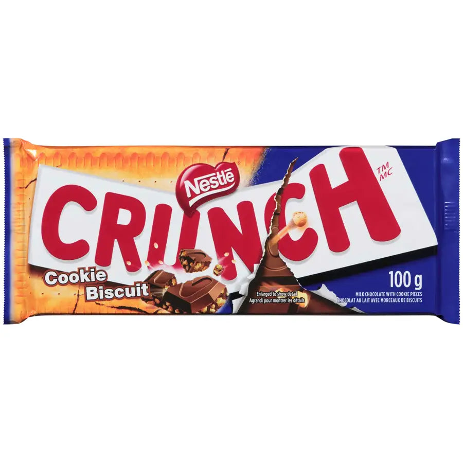 Crunch Milk Chocolate Bar With Cookie Pieces 100g case 20 Main image