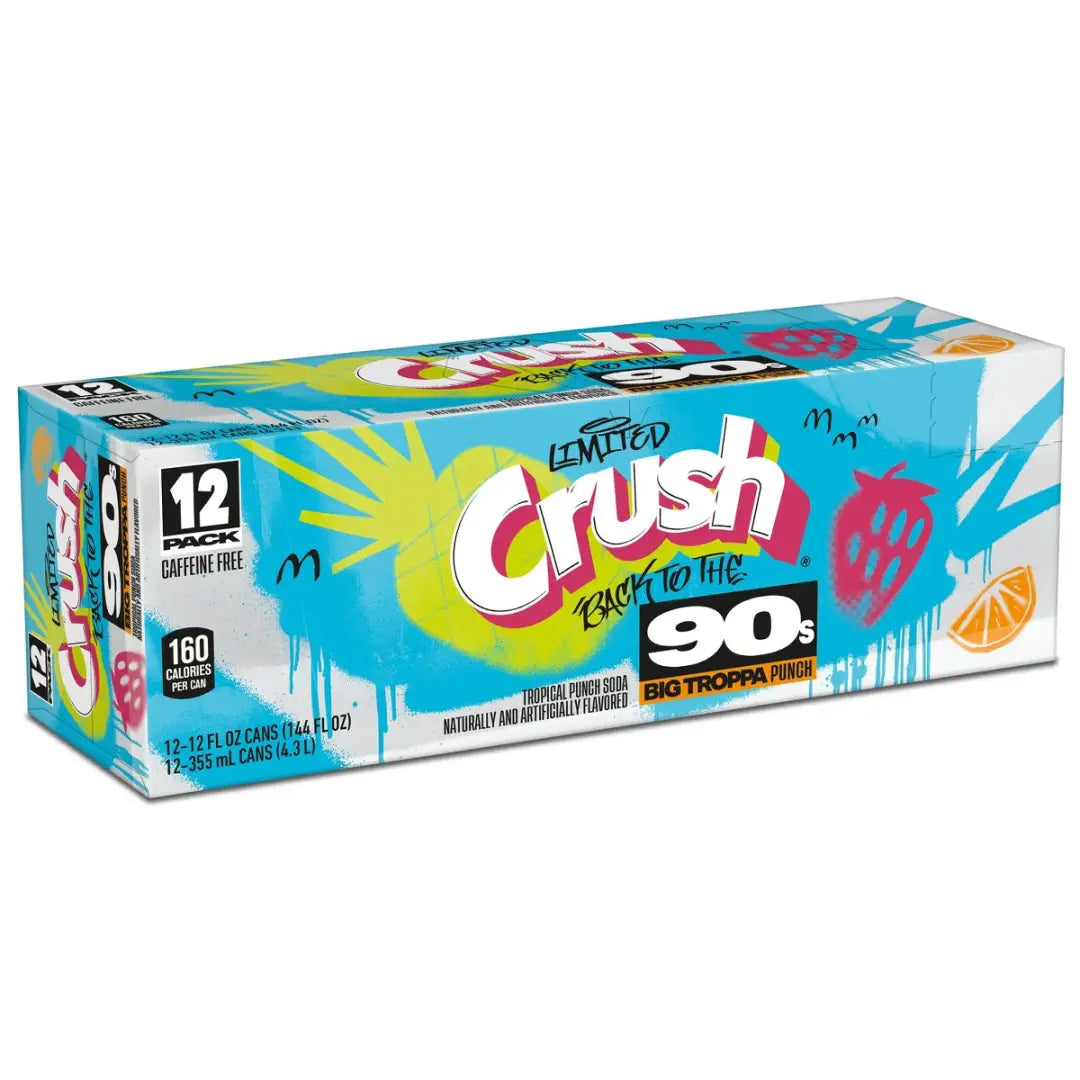 Crush Big Troppa Punch Soft Drink 355Ml Cans 12 Pack - soda