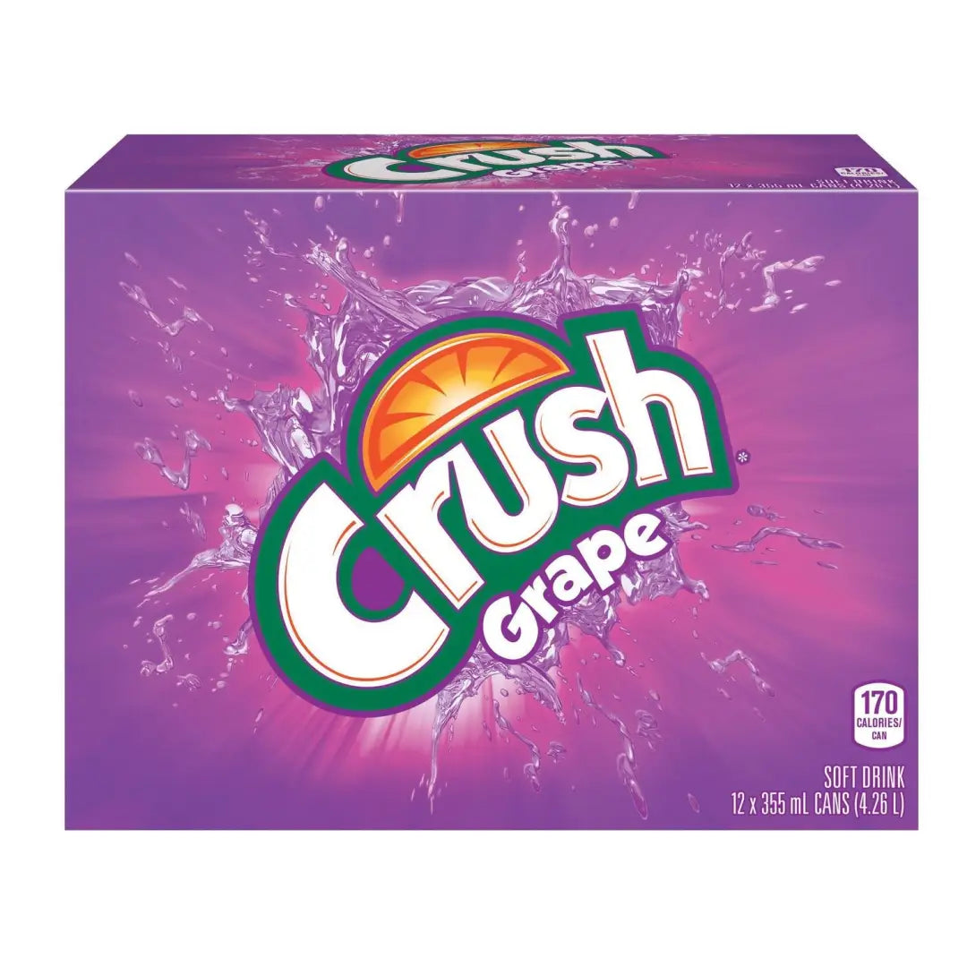 Crush Grape soda 12 Cans X 355 Ml 12 fl oz - Soda