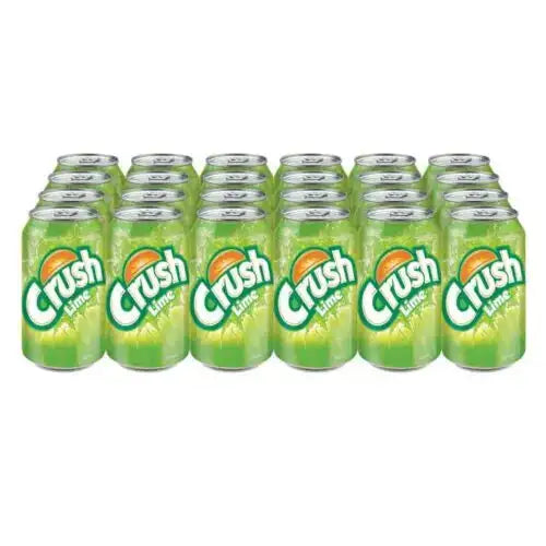 Crush Lime Soda Can 355ml case 24ct - soda